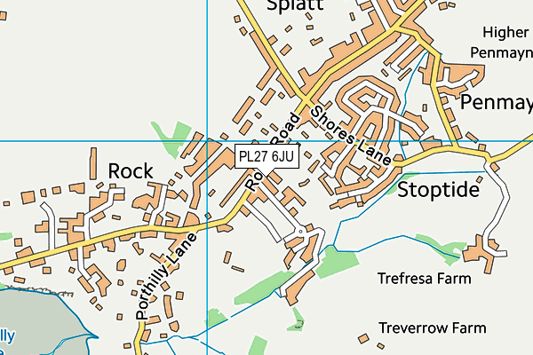 PL27 6JU map - OS VectorMap District (Ordnance Survey) PL27 6JU map - OS VectorMap District (Ordnance Survey)