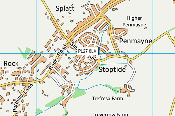 PL27 6LX map - OS VectorMap District (Ordnance Survey) PL27 6LX map - OS VectorMap District (Ordnance Survey)