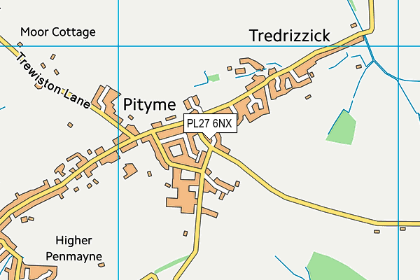 PL27 6NX map - OS VectorMap District (Ordnance Survey) PL27 6NX map - OS VectorMap District (Ordnance Survey)