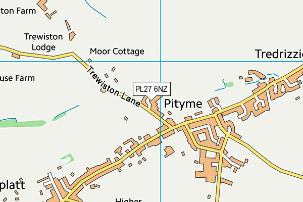 PL27 6NZ map - OS VectorMap District (Ordnance Survey) PL27 6NZ map - OS VectorMap District (Ordnance Survey)