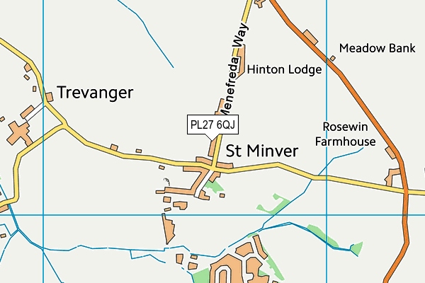 PL27 6QJ map - OS VectorMap District (Ordnance Survey)