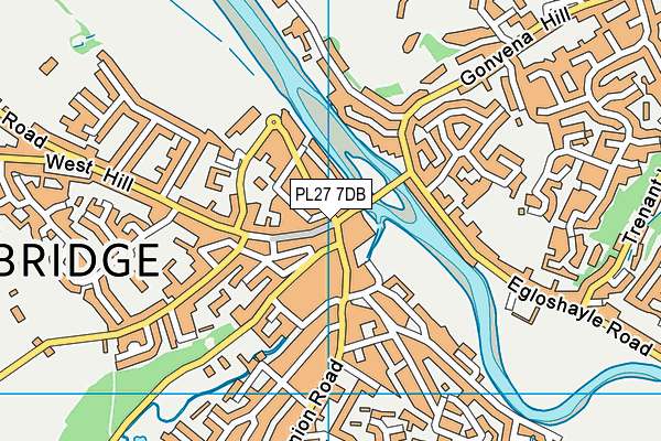 PL27 7DB map - OS VectorMap District (Ordnance Survey) PL27 7DB map - OS VectorMap District (Ordnance Survey)