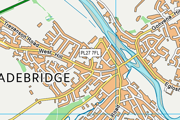 PL27 7FL map - OS VectorMap District (Ordnance Survey) PL27 7FL map - OS VectorMap District (Ordnance Survey)