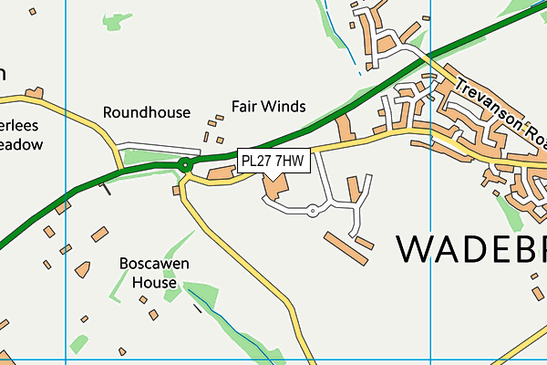 PL27 7HW map - OS VectorMap District (Ordnance Survey) PL27 7HW map - OS VectorMap District (Ordnance Survey)