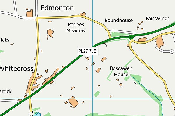 PL27 7JE map - OS VectorMap District (Ordnance Survey) PL27 7JE map - OS VectorMap District (Ordnance Survey)