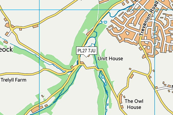 PL27 7JU map - OS VectorMap District (Ordnance Survey) PL27 7JU map - OS VectorMap District (Ordnance Survey)