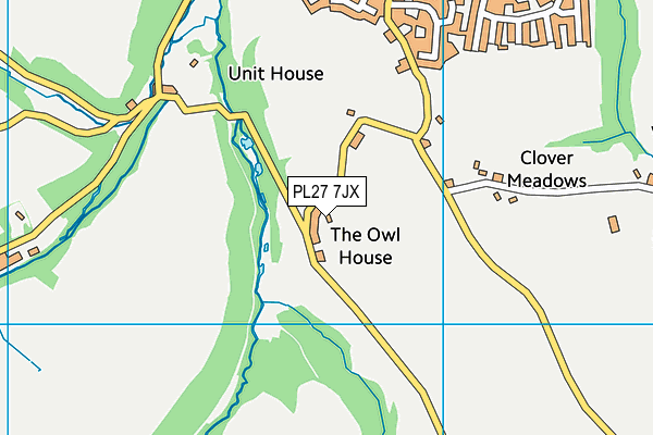PL27 7JX map - OS VectorMap District (Ordnance Survey) PL27 7JX map - OS VectorMap District (Ordnance Survey)