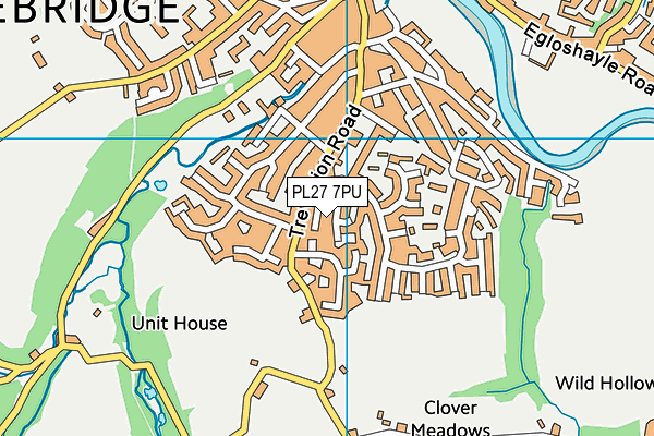 PL27 7PU map - OS VectorMap District (Ordnance Survey) PL27 7PU map - OS VectorMap District (Ordnance Survey)