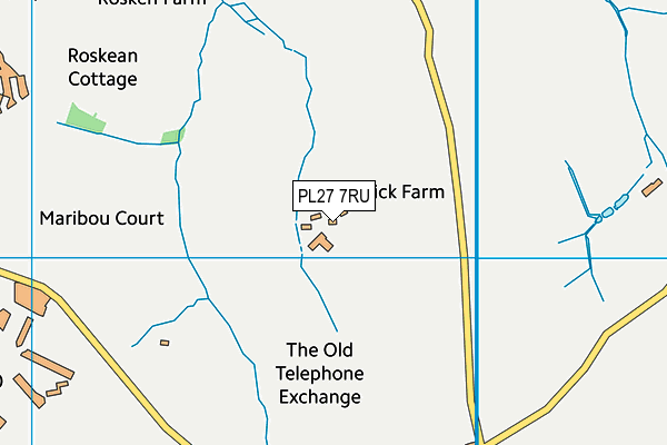 PL27 7RU map - OS VectorMap District (Ordnance Survey) PL27 7RU map - OS VectorMap District (Ordnance Survey)