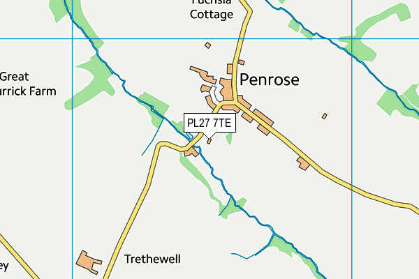 PL27 7TE map - OS VectorMap District (Ordnance Survey) PL27 7TE map - OS VectorMap District (Ordnance Survey)