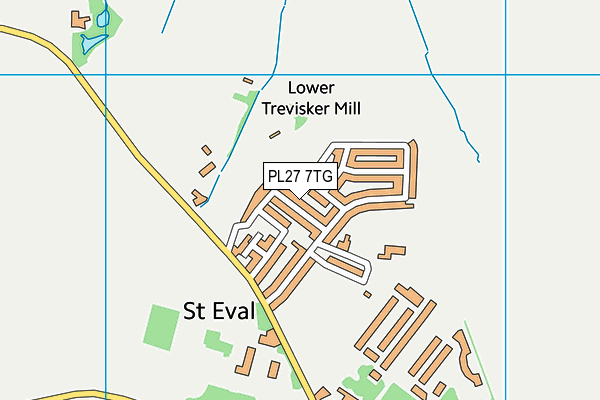 PL27 7TG map - OS VectorMap District (Ordnance Survey) PL27 7TG map - OS VectorMap District (Ordnance Survey)