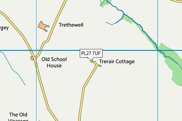 PL27 7UF map - OS VectorMap District (Ordnance Survey) PL27 7UF map - OS VectorMap District (Ordnance Survey)