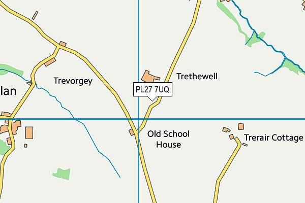 PL27 7UQ map - OS VectorMap District (Ordnance Survey) PL27 7UQ map - OS VectorMap District (Ordnance Survey)