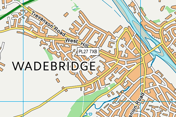 PL27 7XB map - OS VectorMap District (Ordnance Survey) PL27 7XB map - OS VectorMap District (Ordnance Survey)