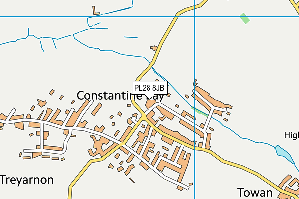 PL28 8JB map - OS VectorMap District (Ordnance Survey) PL28 8JB map - OS VectorMap District (Ordnance Survey)