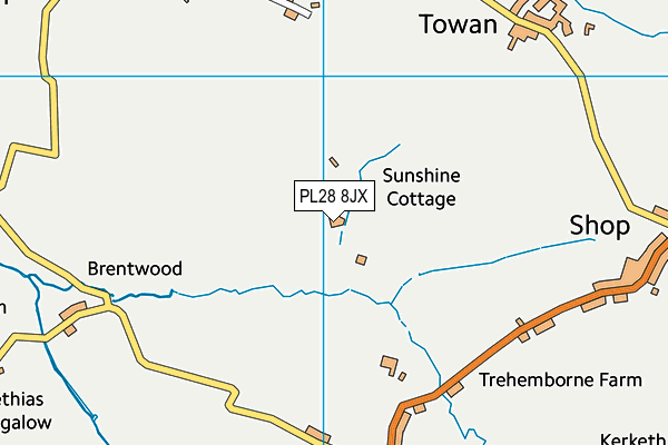 PL28 8JX map - OS VectorMap District (Ordnance Survey) PL28 8JX map - OS VectorMap District (Ordnance Survey)