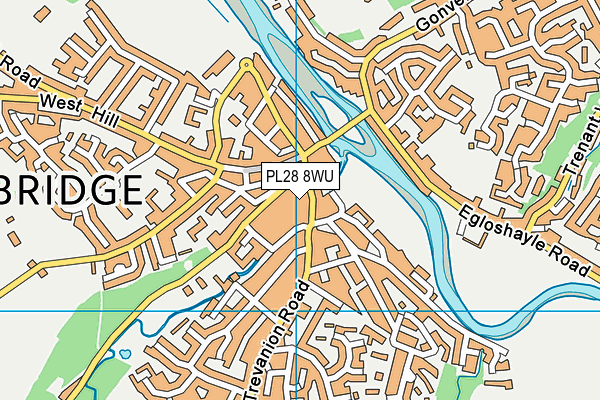 PL28 8WU map - OS VectorMap District (Ordnance Survey) PL28 8WU map - OS VectorMap District (Ordnance Survey)