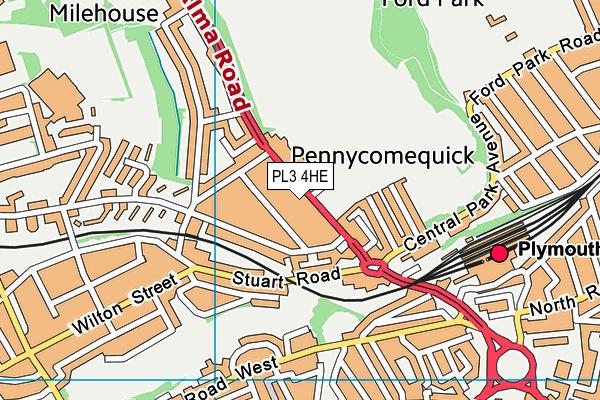 PL3 4HE map - OS VectorMap District (Ordnance Survey) PL3 4HE map - OS VectorMap District (Ordnance Survey)