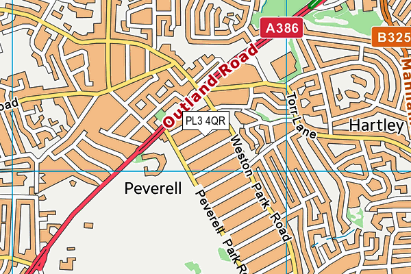 PL3 4QR map - OS VectorMap District (Ordnance Survey) PL3 4QR map - OS VectorMap District (Ordnance Survey)