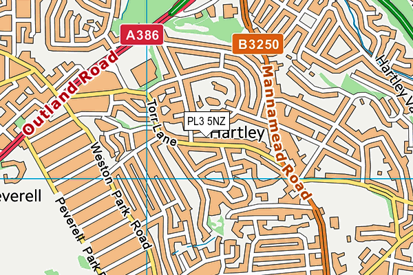 PL3 5NZ map - OS VectorMap District (Ordnance Survey) PL3 5NZ map - OS VectorMap District (Ordnance Survey)