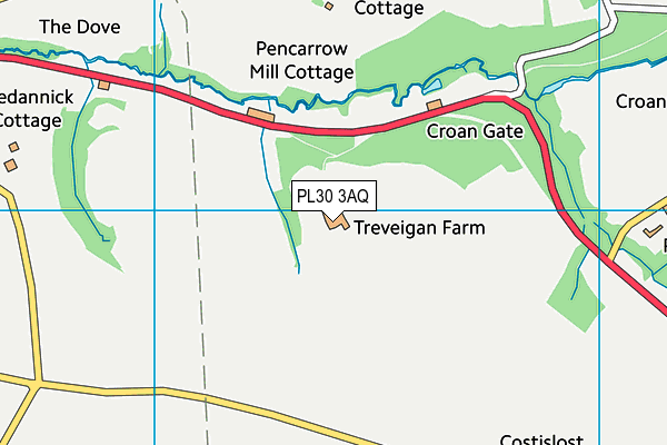 PL30 3AQ map - OS VectorMap District (Ordnance Survey) PL30 3AQ map - OS VectorMap District (Ordnance Survey)