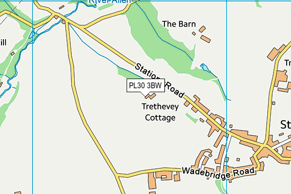 PL30 3BW map - OS VectorMap District (Ordnance Survey)