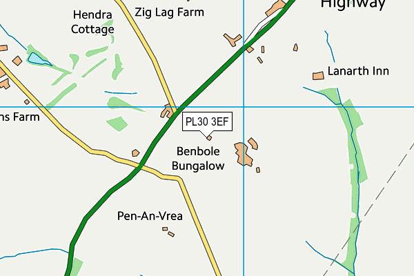 PL30 3EF map - OS VectorMap District (Ordnance Survey) PL30 3EF map - OS VectorMap District (Ordnance Survey)
