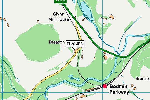 PL30 4BG map - OS VectorMap District (Ordnance Survey) PL30 4BG map - OS VectorMap District (Ordnance Survey)