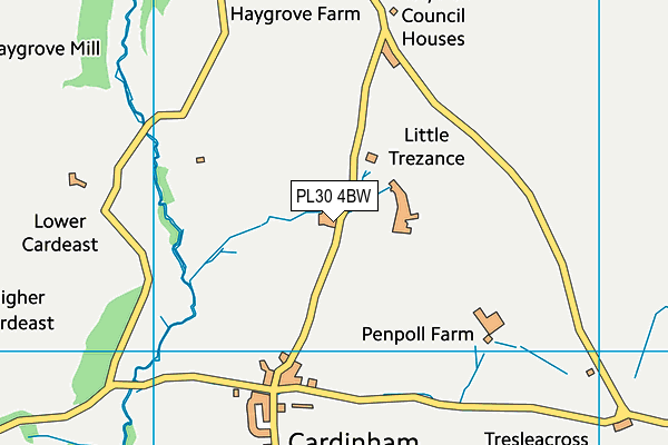 PL30 4BW map - OS VectorMap District (Ordnance Survey) PL30 4BW map - OS VectorMap District (Ordnance Survey)