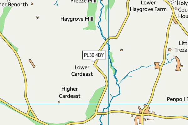 PL30 4BY map - OS VectorMap District (Ordnance Survey) PL30 4BY map - OS VectorMap District (Ordnance Survey)