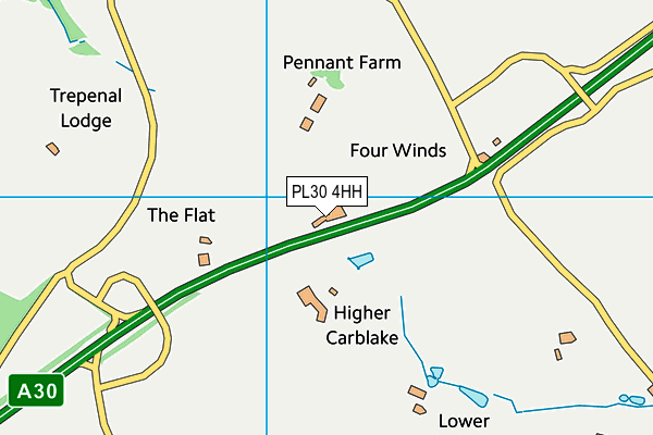 PL30 4HH map - OS VectorMap District (Ordnance Survey) PL30 4HH map - OS VectorMap District (Ordnance Survey)