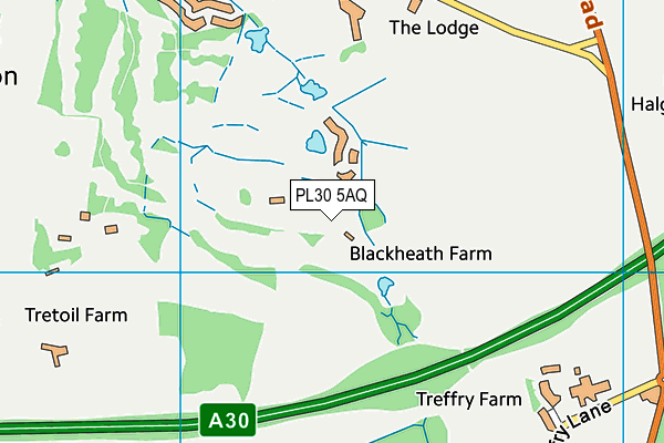 PL30 5AQ map - OS VectorMap District (Ordnance Survey)