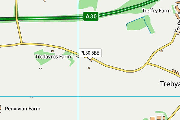 PL30 5BE map - OS VectorMap District (Ordnance Survey) PL30 5BE map - OS VectorMap District (Ordnance Survey)