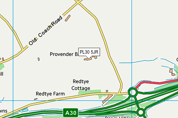 PL30 5JR map - OS VectorMap District (Ordnance Survey) PL30 5JR map - OS VectorMap District (Ordnance Survey)
