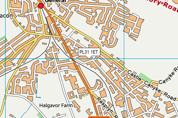 PL31 1ET map - OS VectorMap District (Ordnance Survey) PL31 1ET map - OS VectorMap District (Ordnance Survey)