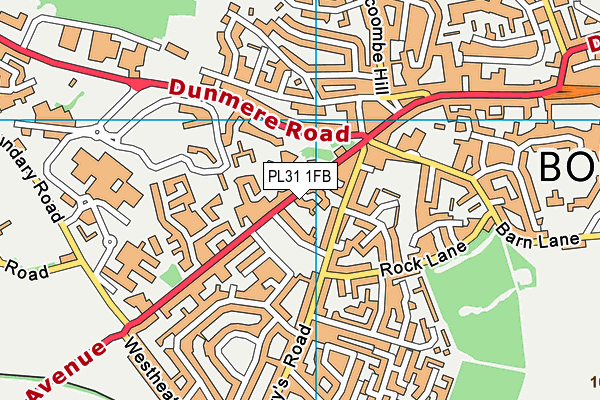 PL31 1FB map - OS VectorMap District (Ordnance Survey) PL31 1FB map - OS VectorMap District (Ordnance Survey)
