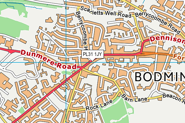 PL31 1JY map - OS VectorMap District (Ordnance Survey) PL31 1JY map - OS VectorMap District (Ordnance Survey)
