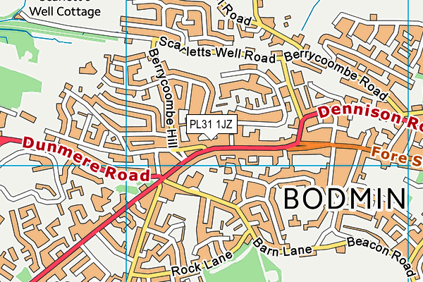 PL31 1JZ map - OS VectorMap District (Ordnance Survey) PL31 1JZ map - OS VectorMap District (Ordnance Survey)