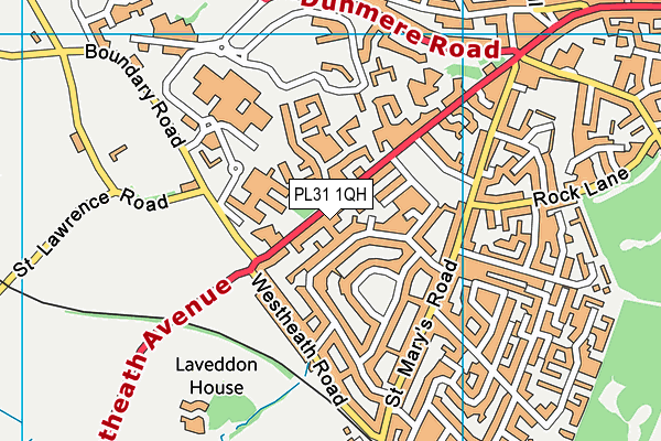 PL31 1QH map - OS VectorMap District (Ordnance Survey) PL31 1QH map - OS VectorMap District (Ordnance Survey)