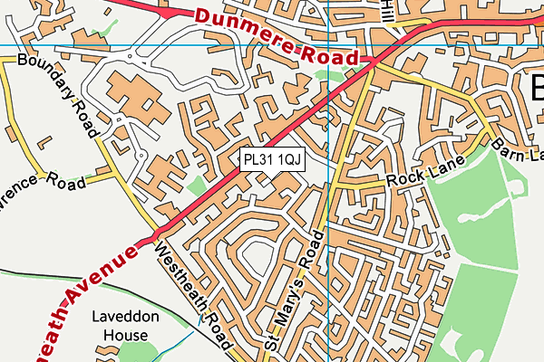 PL31 1QJ map - OS VectorMap District (Ordnance Survey) PL31 1QJ map - OS VectorMap District (Ordnance Survey)