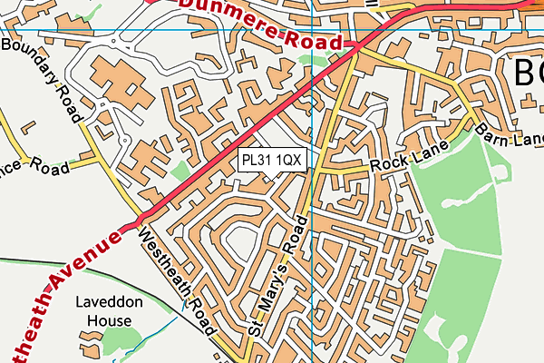 PL31 1QX map - OS VectorMap District (Ordnance Survey) PL31 1QX map - OS VectorMap District (Ordnance Survey)