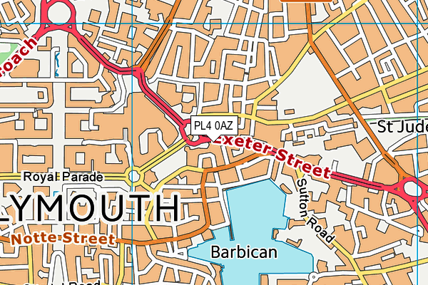 PL4 0AZ map - OS VectorMap District (Ordnance Survey) PL4 0AZ map - OS VectorMap District (Ordnance Survey)
