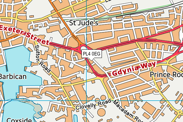 PL4 0EG map - OS VectorMap District (Ordnance Survey) PL4 0EG map - OS VectorMap District (Ordnance Survey)