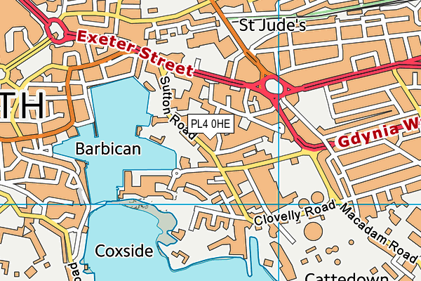 PL4 0HE map - OS VectorMap District (Ordnance Survey) PL4 0HE map - OS VectorMap District (Ordnance Survey)