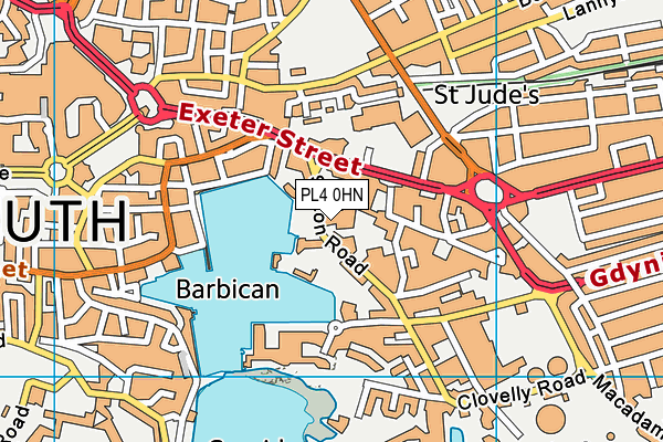 PL4 0HN map - OS VectorMap District (Ordnance Survey) PL4 0HN map - OS VectorMap District (Ordnance Survey)