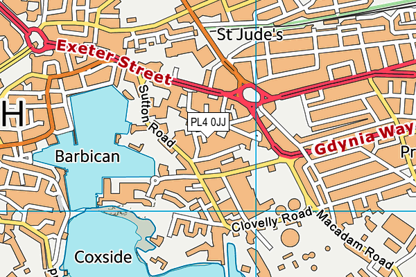 PL4 0JJ map - OS VectorMap District (Ordnance Survey) PL4 0JJ map - OS VectorMap District (Ordnance Survey)
