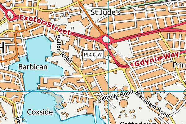 PL4 0JW map - OS VectorMap District (Ordnance Survey) PL4 0JW map - OS VectorMap District (Ordnance Survey)
