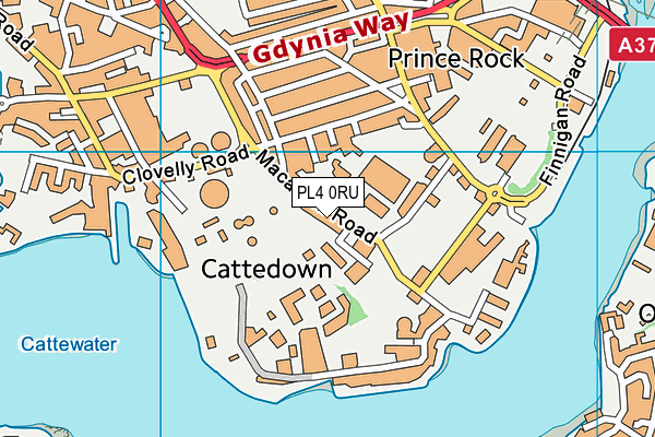 PL4 0RU map - OS VectorMap District (Ordnance Survey) PL4 0RU map - OS VectorMap District (Ordnance Survey)