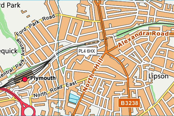 PL4 6HX map - OS VectorMap District (Ordnance Survey) PL4 6HX map - OS VectorMap District (Ordnance Survey)