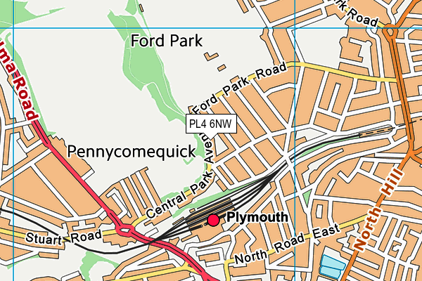 PL4 6NW map - OS VectorMap District (Ordnance Survey) PL4 6NW map - OS VectorMap District (Ordnance Survey)